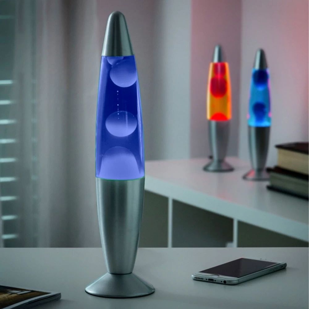 LED Διακοσμητικό Επιτραπέζιο Φωτιστικό Λάβας 40cm Μπλε LED Διακοσμητικό Επιτραπέζιο Φωτιστικό Λάβας 40cm Μπλε