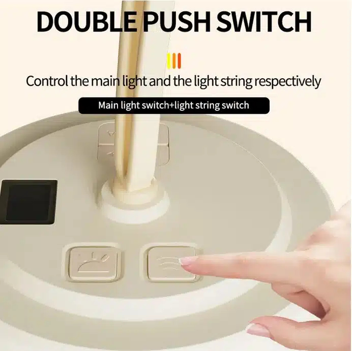 LED Επαναφορτιζόμενο Φανάρι Camping σε Ψυχρό Θερμό Φωτισμό – Γιρλάντα 10m με LCD Οθόνη Ένδειξης Μπαταρίας και Ιμάντα σε Λευκό Χρώμα LED Επαναφορτιζόμενο Φανάρι Camping σε Ψυχρό Θερμό Φωτισμό – Γιρλάντα 10m με LCD Οθόνη Ένδειξης Μπαταρίας και Ιμάντα σε Λευκό Χρώμα