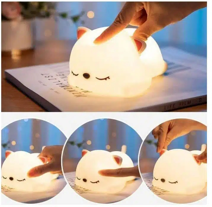 LED Επαναφορτιζόμενο Παιδικό Φωτιστικό 5V USB με Σχέδιο Γατούλα σε Θερμό και Πολύχρωμο Φωτισμό LED Επαναφορτιζόμενο Παιδικό Φωτιστικό 5V USB με Σχέδιο Γατούλα σε Θερμό και Πολύχρωμο Φωτισμό