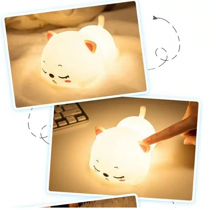 LED Επαναφορτιζόμενο Παιδικό Φωτιστικό 5V USB με Σχέδιο Γατούλα σε Θερμό και Πολύχρωμο Φωτισμό LED Επαναφορτιζόμενο Παιδικό Φωτιστικό 5V USB με Σχέδιο Γατούλα σε Θερμό και Πολύχρωμο Φωτισμό
