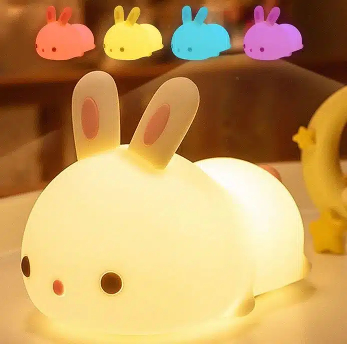LED Επαναφορτιζόμενο Παιδικό Φωτιστικό 5V USB με Σχέδιο Κουνελάκι με Ρυθμιζόμενο Θερμό και Πολύχρωμο Φωτισμό LED Επαναφορτιζόμενο Παιδικό Φωτιστικό 5V USB με Σχέδιο Κουνελάκι με Ρυθμιζόμενο Θερμό και Πολύχρωμο Φωτισμό