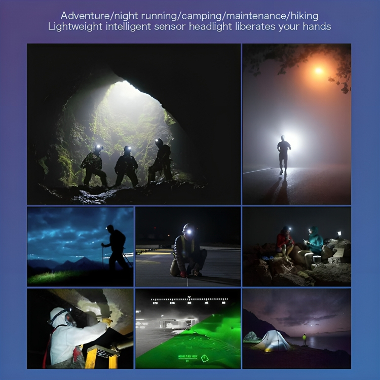 LED Επαναφορτιζόμενος Αδιάβροχος Φακός Κεφαλής 700LM με Αισθητήρα Κίνησης LED Επαναφορτιζόμενος Αδιάβροχος Φακός Κεφαλής 700LM με Αισθητήρα Κίνησης