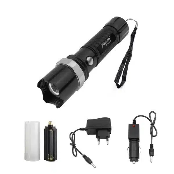 LED Επαναφορτιζόμενος Αδιάβροχος Φακός Μεγάλης Εμβέλειας με 3 Ρυθμιζόμενες Λειτουργίες Φωτισμού Ψυχρό Λευκό 6000K LED Επαναφορτιζόμενος Αδιάβροχος Φακός Μεγάλης Εμβέλειας με 3 Ρυθμιζόμενες Λειτουργίες Φωτισμού Ψυχρό Λευκό 6000K