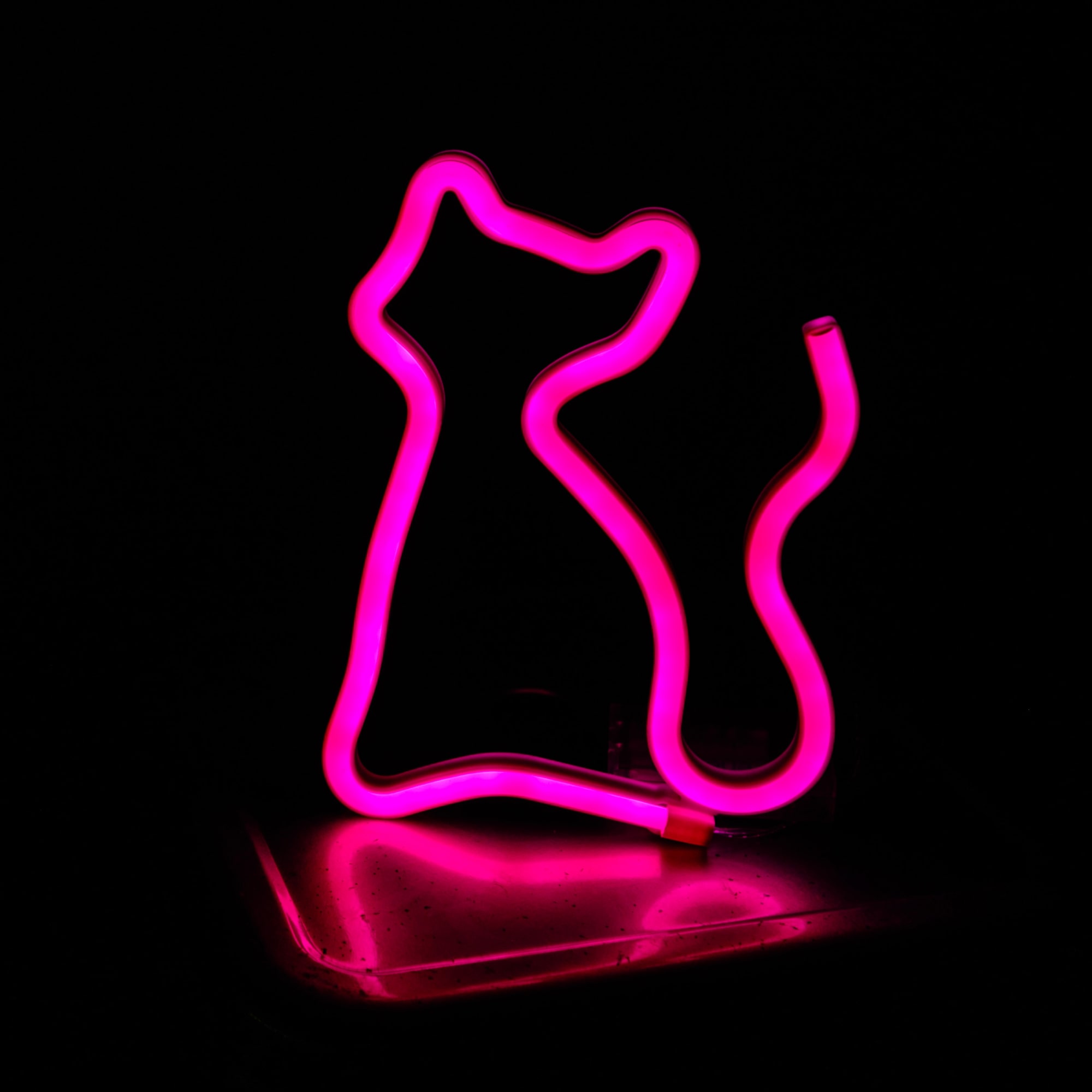 LED Επιτοίχιο Διακοσμητικό Φωτιστικό Neon με Τροφοδοσία USB ή Μπαταρίες με Σχέδιο Γατούλα σε Ροζ Χρώμα LED Επιτοίχιο Διακοσμητικό Φωτιστικό Neon με Τροφοδοσία USB ή Μπαταρίες με Σχέδιο Γατούλα σε Ροζ Χρώμα