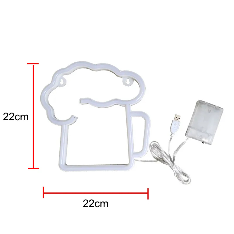 LED Επιτοίχιο Διακοσμητικό Φωτιστικό Neon με Τροφοδοσία USB – Μπαταρίες με Λογότυπο Ποτήρι Μπύρας LED Επιτοίχιο Διακοσμητικό Φωτιστικό Neon με Τροφοδοσία USB – Μπαταρίες με Λογότυπο Ποτήρι Μπύρας