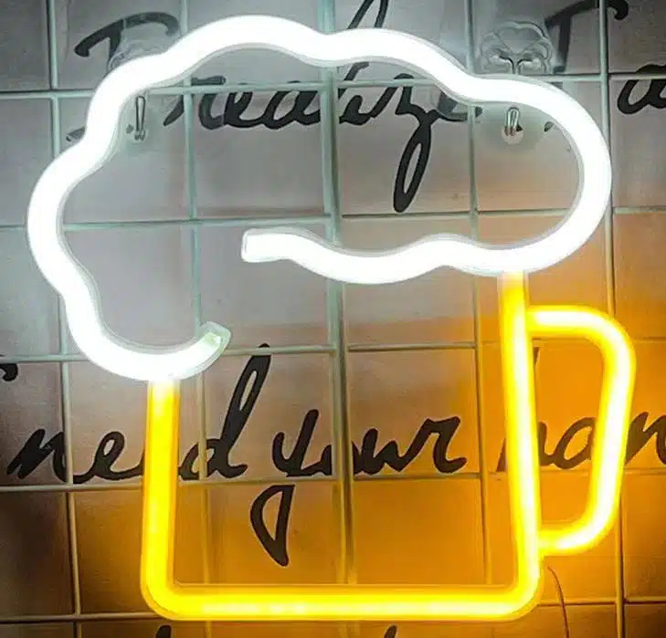 LED Επιτοίχιο Διακοσμητικό Φωτιστικό Neon με Τροφοδοσία USB – Μπαταρίες με Λογότυπο Ποτήρι Μπύρας LED Επιτοίχιο Διακοσμητικό Φωτιστικό Neon με Τροφοδοσία USB – Μπαταρίες με Λογότυπο Ποτήρι Μπύρας