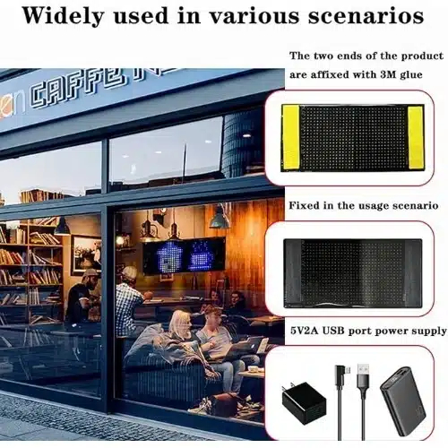 LED Εύκαμπτη Οθόνη-Πάνελ Bluetooth Προσαρμοσμένο Κείμενο/Κινούμενη Εικόνα μέσω App για Αυτοκίνητο 10×37 cm LED Εύκαμπτη Οθόνη-Πάνελ Bluetooth Προσαρμοσμένο Κείμενο/Κινούμενη Εικόνα μέσω App για Αυτοκίνητο 10×37 cm