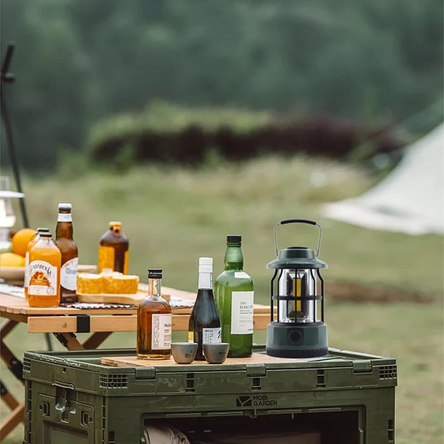 LED Φανάρι Dimmable με Μπαταρίες 300LM για Camping ή Ψάρεμα σε Θερμό Λευκό Φωτισμό Πράσινο LED Φανάρι Dimmable με Μπαταρίες 300LM για Camping ή Ψάρεμα σε Θερμό Λευκό Φωτισμό Πράσινο