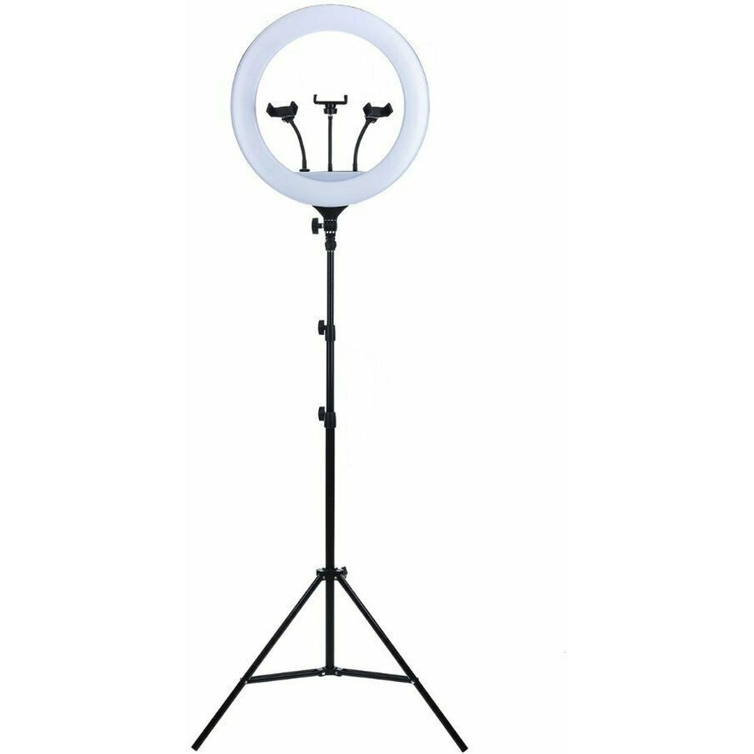 LED Φωτιστικό Ring Light Δαχτυλίδι με Βάσεις για 3 Κινητά Τηλέφωνα & Τρίποδο Δαπέδου LED Φωτιστικό Ring Light Δαχτυλίδι με Βάσεις για 3 Κινητά Τηλέφωνα & Τρίποδο Δαπέδου