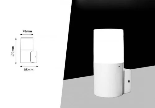 LED Φωτιστικό Τοίχου - Απλίκα 60W Ε27, IP54 9.5 x 17 x 7.8cm - Universo LED Φωτιστικό Τοίχου - Απλίκα 60W Ε27, IP54 9.5 x 17 x 7.8cm - Universo