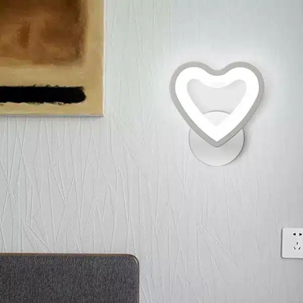 LED Φωτιστικό Τοίχου – Απλίκα 6W σε Ψυχρό Λευκό Φωτισμό και Σχήμα Καρδιά - Universo LED Φωτιστικό Τοίχου – Απλίκα 6W σε Ψυχρό Λευκό Φωτισμό και Σχήμα Καρδιά - Universo