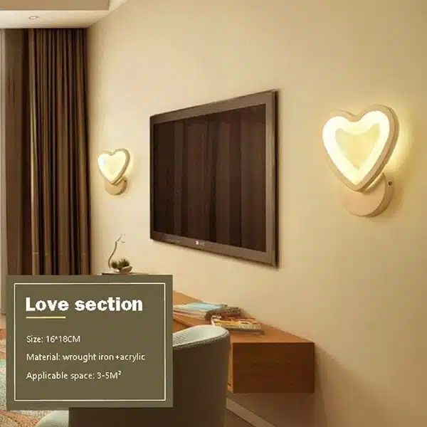LED Φωτιστικό Τοίχου – Απλίκα 6W σε Θερμό Λευκό Φωτισμό και Σχήμα Καρδιά E28- Universo LED Φωτιστικό Τοίχου – Απλίκα 6W σε Θερμό Λευκό Φωτισμό και Σχήμα Καρδιά E28- Universo
