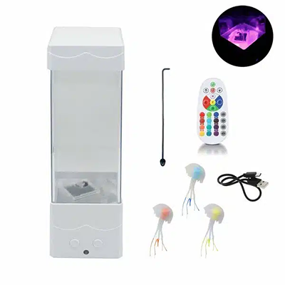 LED Φωτιστικό USB με Μέδουσες σε Νερό και Κοντρόλ για Ρύθμιση RGB Φωτισμού LED Φωτιστικό USB με Μέδουσες σε Νερό και Κοντρόλ για Ρύθμιση RGB Φωτισμού