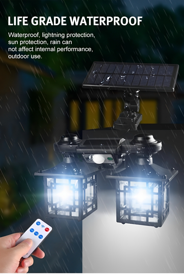 LED Ηλιακό Αδιάβροχο Φωτιστικό 192 SMD με 3 Λειτουργίες Φωτισμού & Ανιχνευτή Κίνησης LED Ηλιακό Αδιάβροχο Φωτιστικό 192 SMD με 3 Λειτουργίες Φωτισμού & Ανιχνευτή Κίνησης