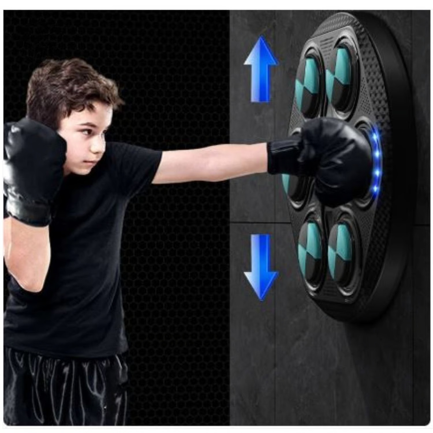 LED Μουσικό Επιτοίχιο Ταμπλό Εκγύμνασης με Bluetooth - Σετ με Γάντια Προπόνησης LED Μουσικό Επιτοίχιο Ταμπλό Εκγύμνασης με Bluetooth - Σετ με Γάντια Προπόνησης