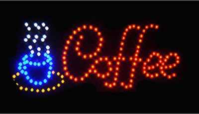 Led Πολύχρωμη Φωτιζόμενη Διαφημιστική Πινακίδα “Coffee” 50x26cm Led Πολύχρωμη Φωτιζόμενη Διαφημιστική Πινακίδα “Coffee” 50x26cm