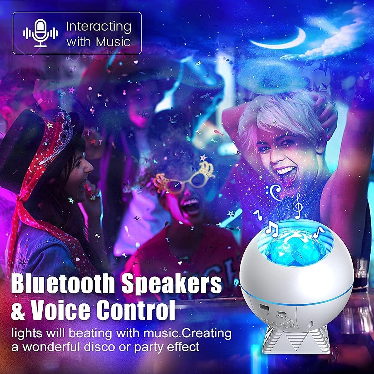 LED Προβολέας Προτζέκτορας 360° Γαλαξίας με 43 Χρώματα, Ηχείο Bluetooth, Χρονοδιακόπτη και Τηλεχειριστήριο - Galaxy, Moon & Nebula Night Light LED Προβολέας Προτζέκτορας 360° Γαλαξίας με 43 Χρώματα, Ηχείο Bluetooth, Χρονοδιακόπτη και Τηλεχειριστήριο - Galaxy, Moon & Nebula Night Light