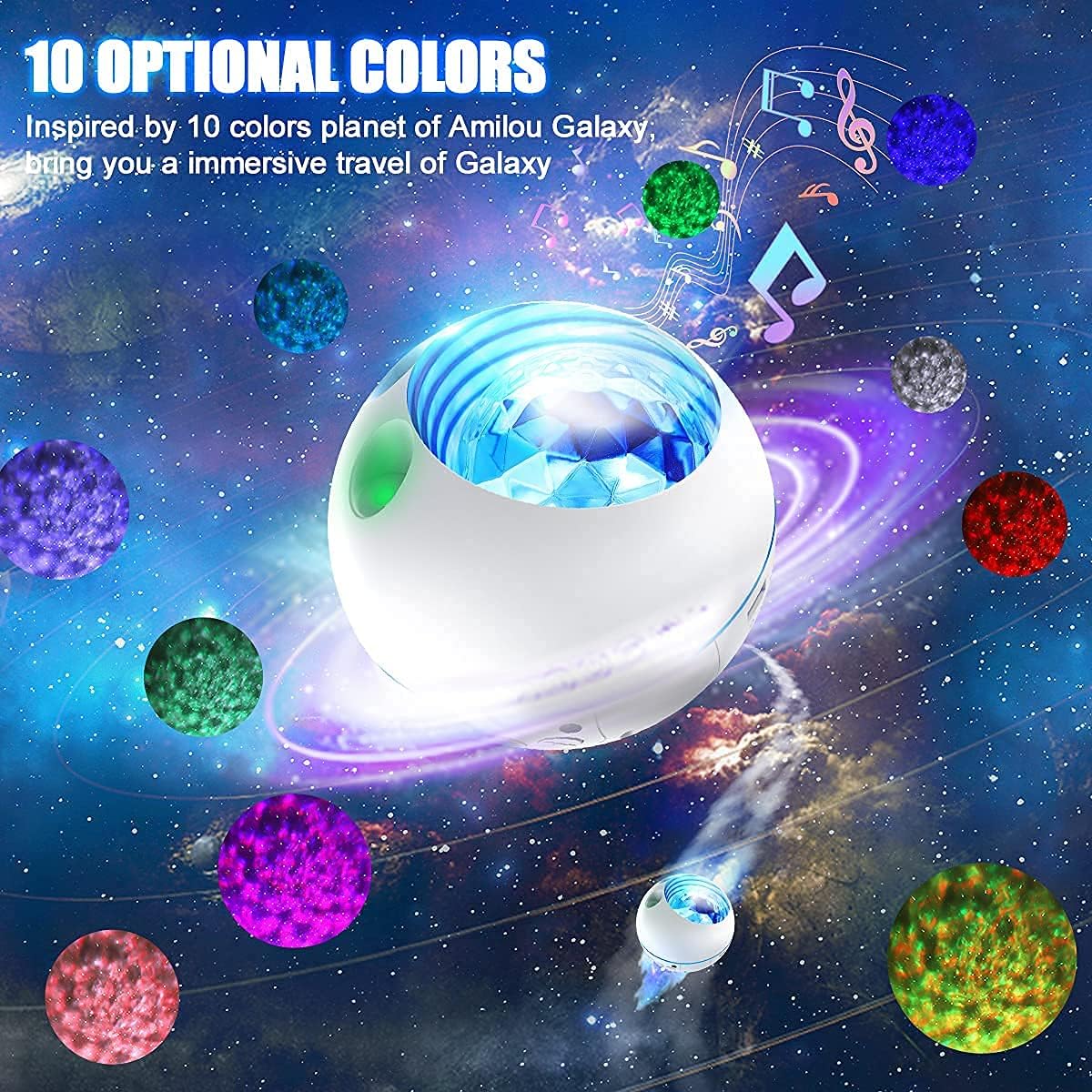 LED Προβολέας Προτζέκτορας 360° Γαλαξίας με 43 Χρώματα, Ηχείο Bluetooth, Χρονοδιακόπτη και Τηλεχειριστήριο - Galaxy, Moon & Nebula Night Light LED Προβολέας Προτζέκτορας 360° Γαλαξίας με 43 Χρώματα, Ηχείο Bluetooth, Χρονοδιακόπτη και Τηλεχειριστήριο - Galaxy, Moon & Nebula Night Light