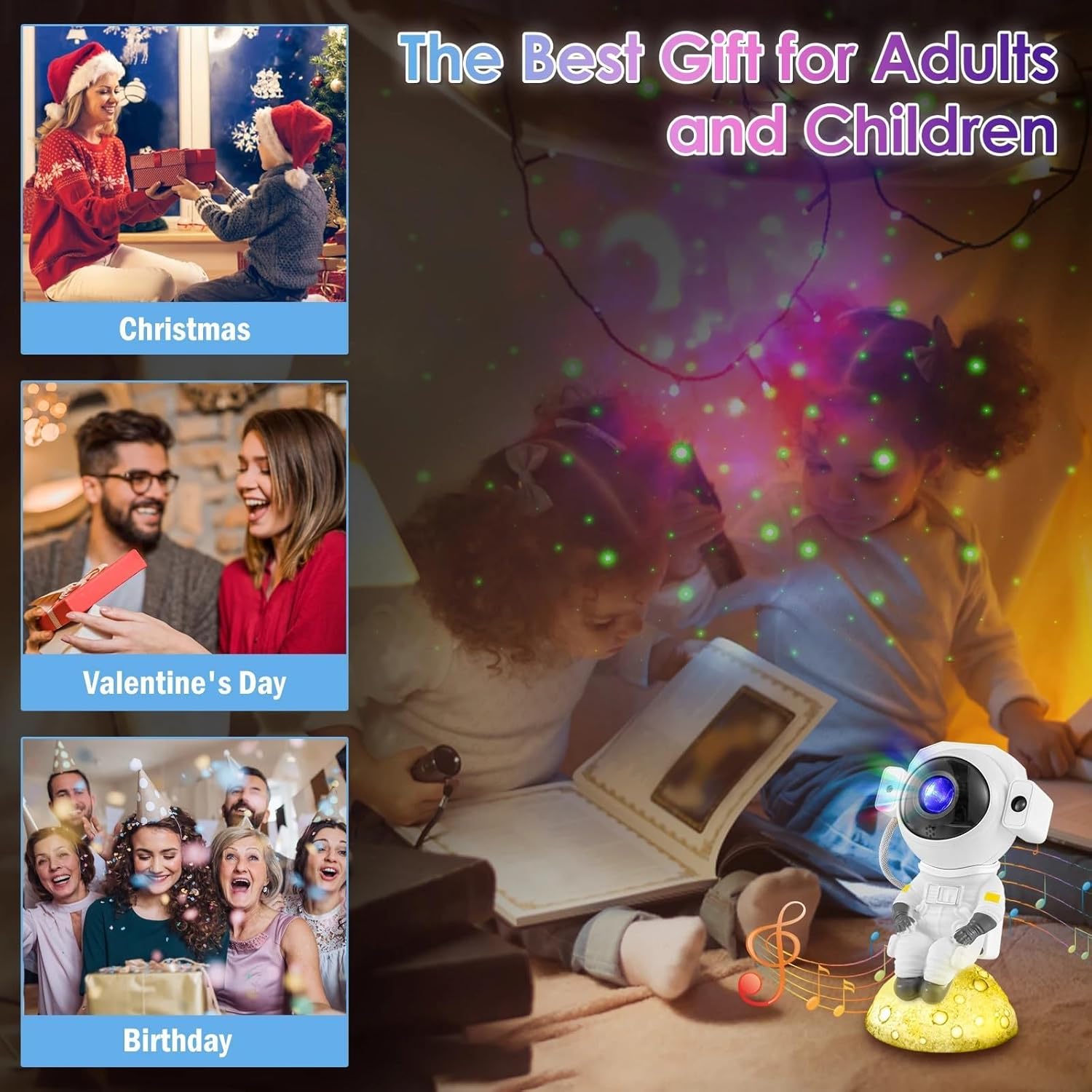 LED RGB Διακοσμητικό Φωτιστικό - Προτζέκτορας Αστροναύτης με Bluetooth, Ηχείο και Τηλεχειριστήριο LED RGB Διακοσμητικό Φωτιστικό - Προτζέκτορας Αστροναύτης με Bluetooth, Ηχείο και Τηλεχειριστήριο