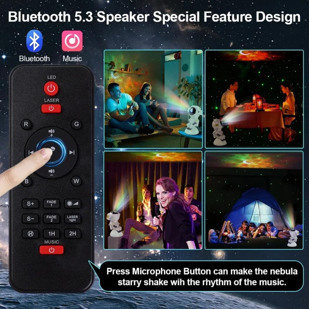 LED RGB Διακοσμητικό Φωτιστικό - Προτζέκτορας Αστροναύτης με Bluetooth, Ηχείο και Τηλεχειριστήριο LED RGB Διακοσμητικό Φωτιστικό - Προτζέκτορας Αστροναύτης με Bluetooth, Ηχείο και Τηλεχειριστήριο