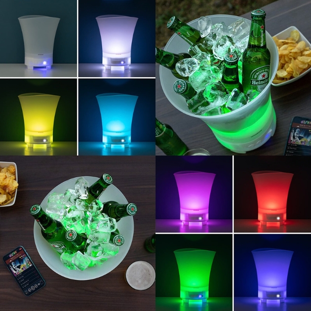 LED RGB Φωτιζόμενη Σαμπανιέρα - Δοχείο Πάγου με Επαναφορτιζόμενο Ηχείο 5W & Bluetooth LED RGB Φωτιζόμενη Σαμπανιέρα - Δοχείο Πάγου με Επαναφορτιζόμενο Ηχείο 5W & Bluetooth