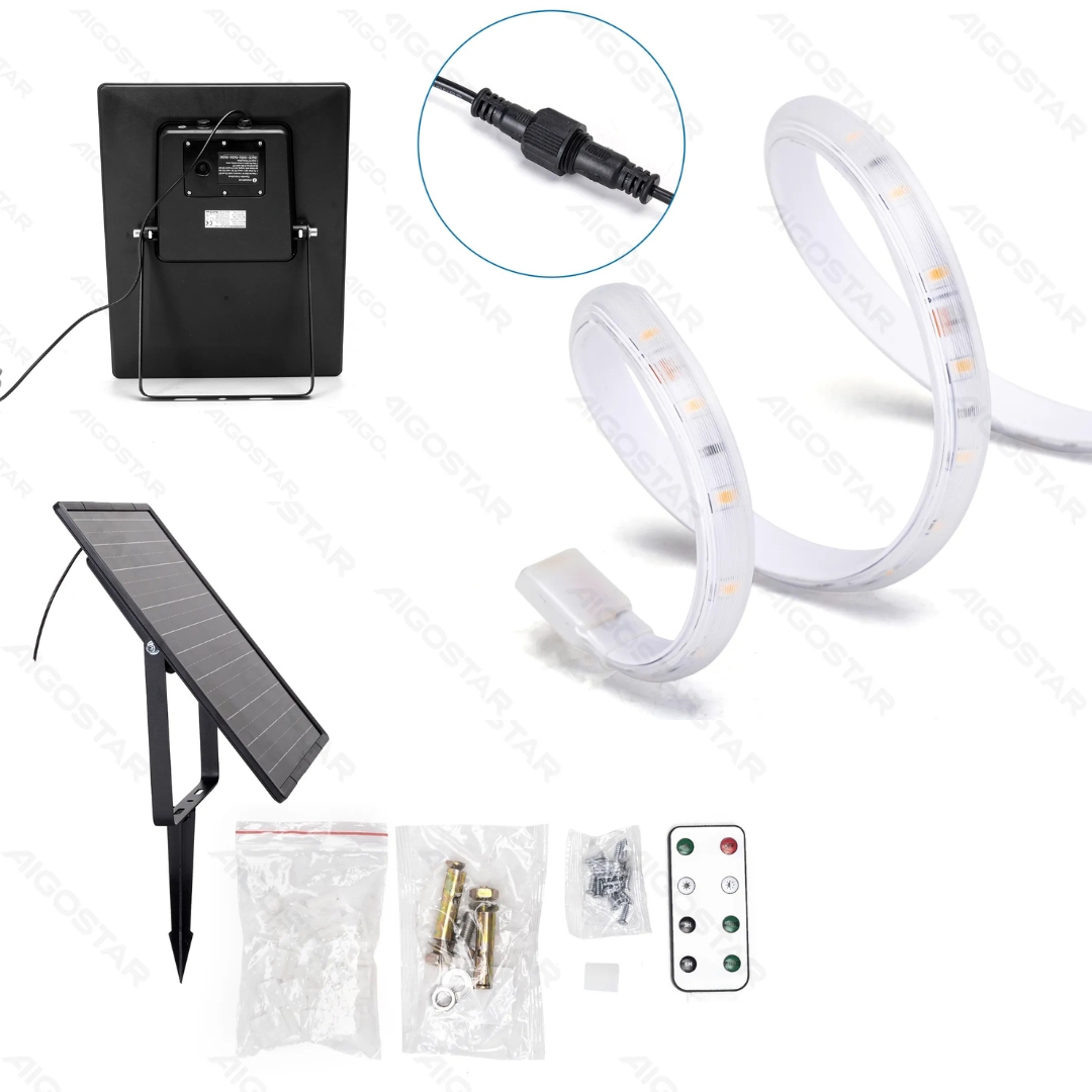LED Ταινία 20m με Ηλιακό Πάνελ & Τηλεχειριστήριο – Θερμό Λευκό 2700K LED Ταινία 20m με Ηλιακό Πάνελ & Τηλεχειριστήριο – Θερμό Λευκό 2700K