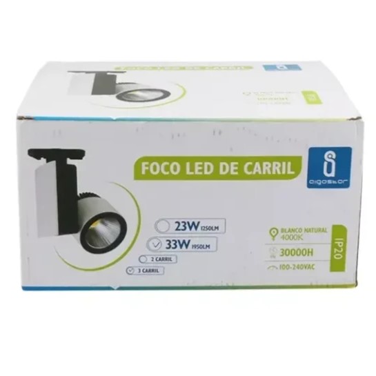 LED Tracklight Φωτιστικό Σποτ Ράγας 3 Καλωδίων 23W - 4000K - Aigostar LED Tracklight Φωτιστικό Σποτ Ράγας 3 Καλωδίων 23W - 4000K - Aigostar