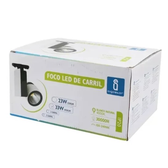 LED Tracklight Φωτιστικό Σποτ Ράγας 3 Καλωδίων 23W - 4000K - Aigostar LED Tracklight Φωτιστικό Σποτ Ράγας 3 Καλωδίων 23W - 4000K - Aigostar