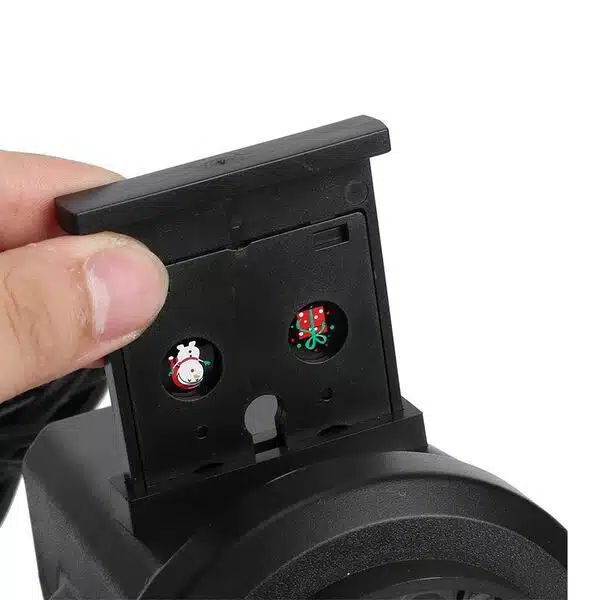 LED Χριστουγεννιάτικος Μαύρος Προτζέκτορας 220V με 4 Διαφορετικά Γιορτινά Μοτίβα LED Χριστουγεννιάτικος Μαύρος Προτζέκτορας 220V με 4 Διαφορετικά Γιορτινά Μοτίβα