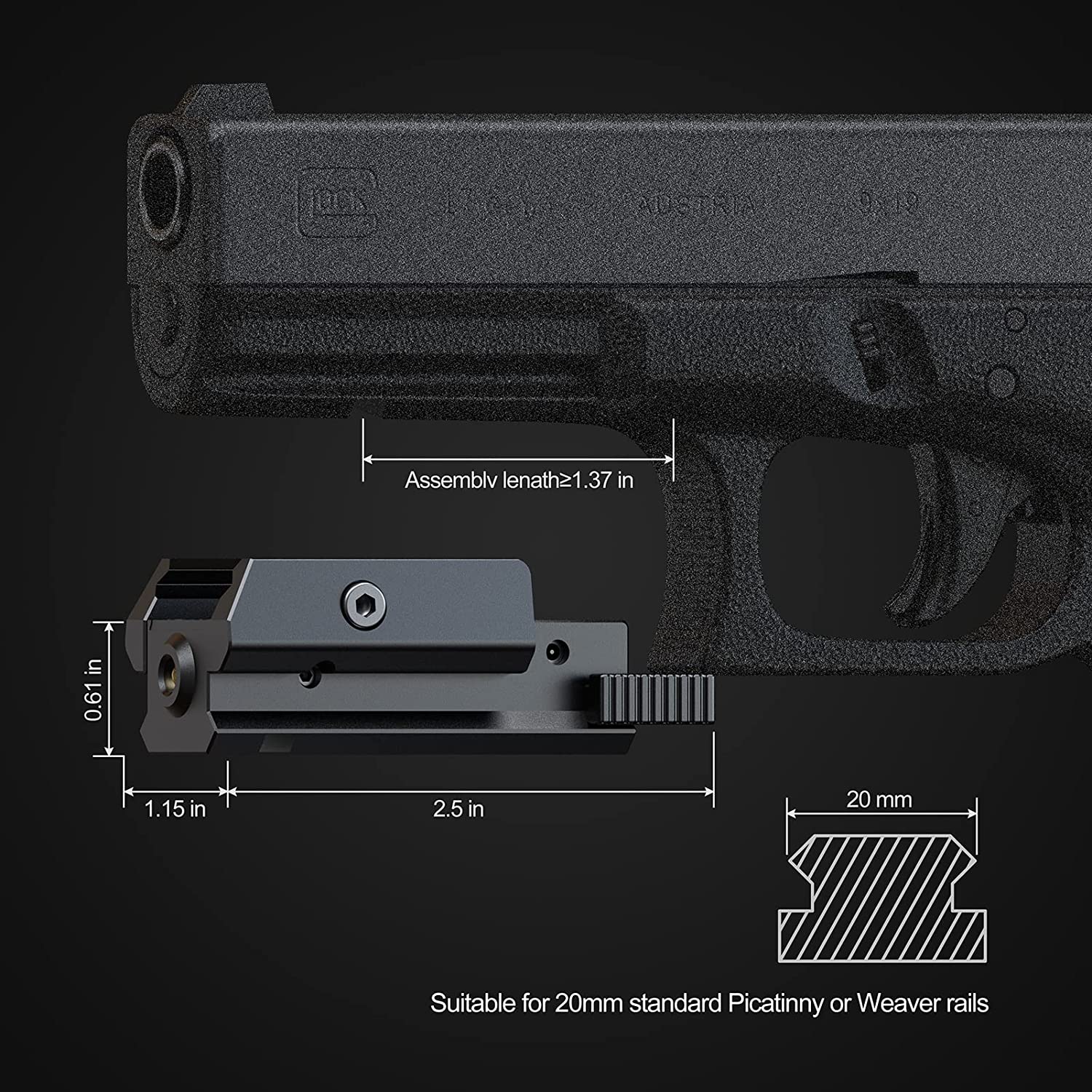 Tactical Red Dot Laser Sight Low Profile For Rifle Handgun 20mm Picatinny Rail Tactical Red Dot Laser Sight Low Profile For Rifle Handgun 20mm Picatinny Rail