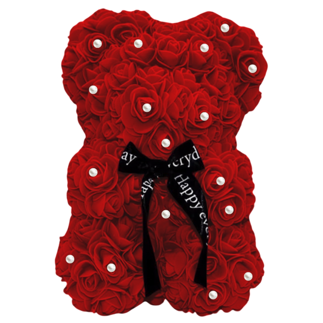Αρκουδάκι από Τεχνητά Τριαντάφυλλα και Πέρλες 25 cm Αρκουδάκι από Τεχνητά Τριαντάφυλλα και Πέρλες 25 cm