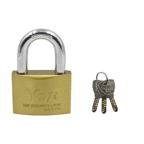 Λουκέτο Ασφαλείας Μπρούτζινο 60mm Πέταλο με 3 Κλειδιά Χρυσό Λουκέτο Ασφαλείας Μπρούτζινο 60mm Πέταλο με 3 Κλειδιά Χρυσό