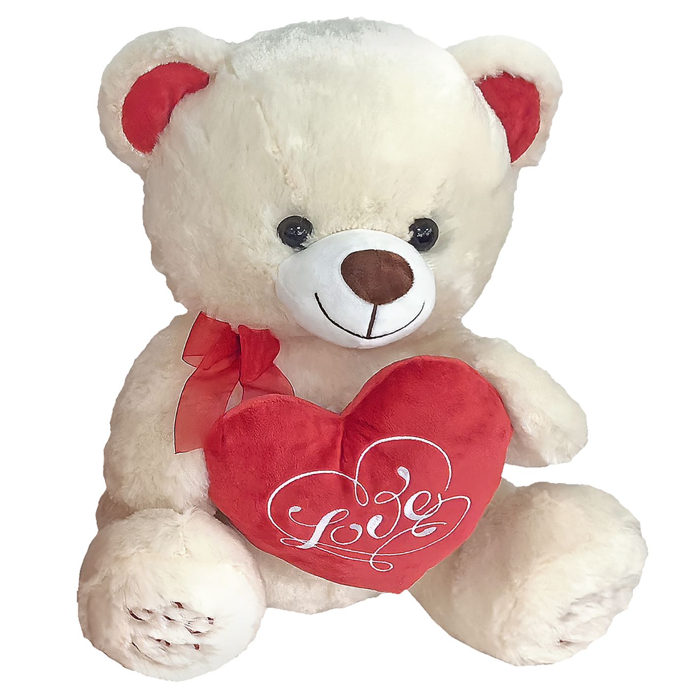 Λούτρινο Αρκουδάκι με Φιόγκο και Καρδιά - 45 cm - 1 τμχ Λούτρινο Αρκουδάκι με Φιόγκο και Καρδιά - 45 cm - 1 τμχ