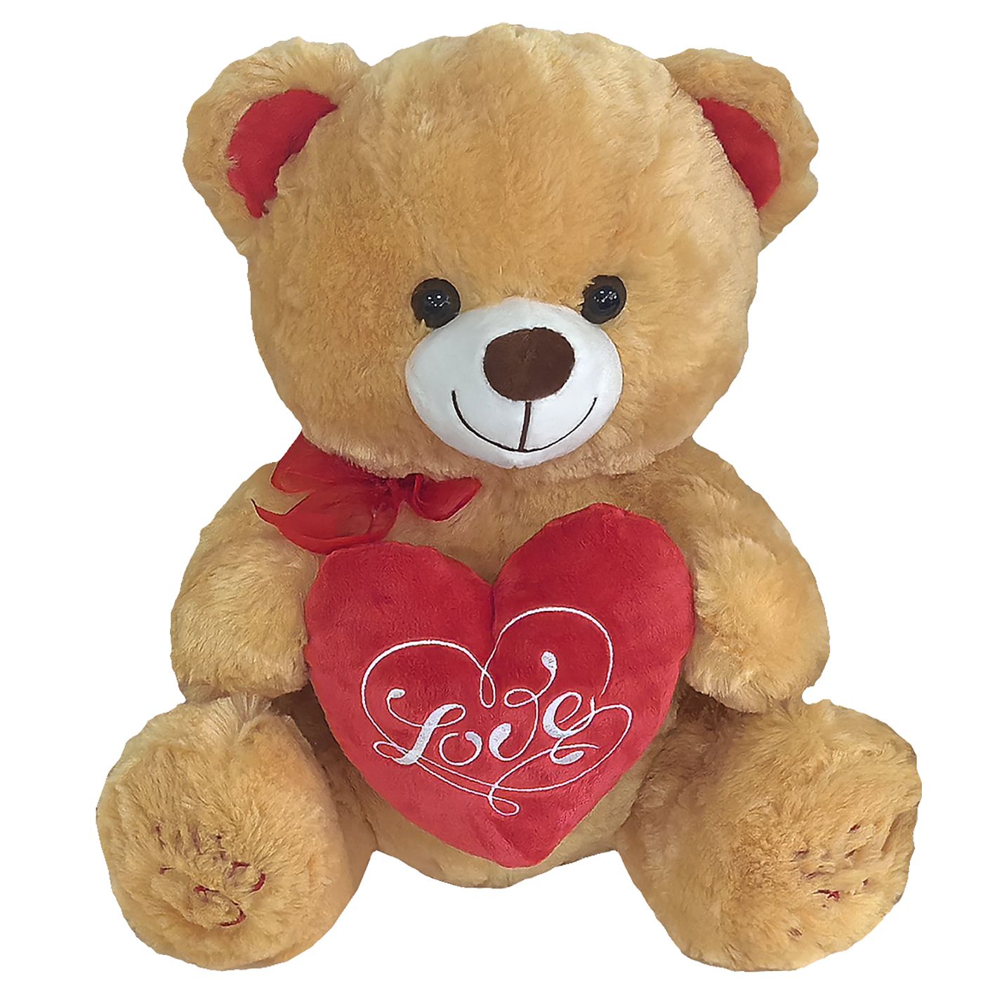 Λούτρινο Αρκουδάκι με Φιόγκο και Καρδιά - 45 cm - 1 τμχ Λούτρινο Αρκουδάκι με Φιόγκο και Καρδιά - 45 cm - 1 τμχ