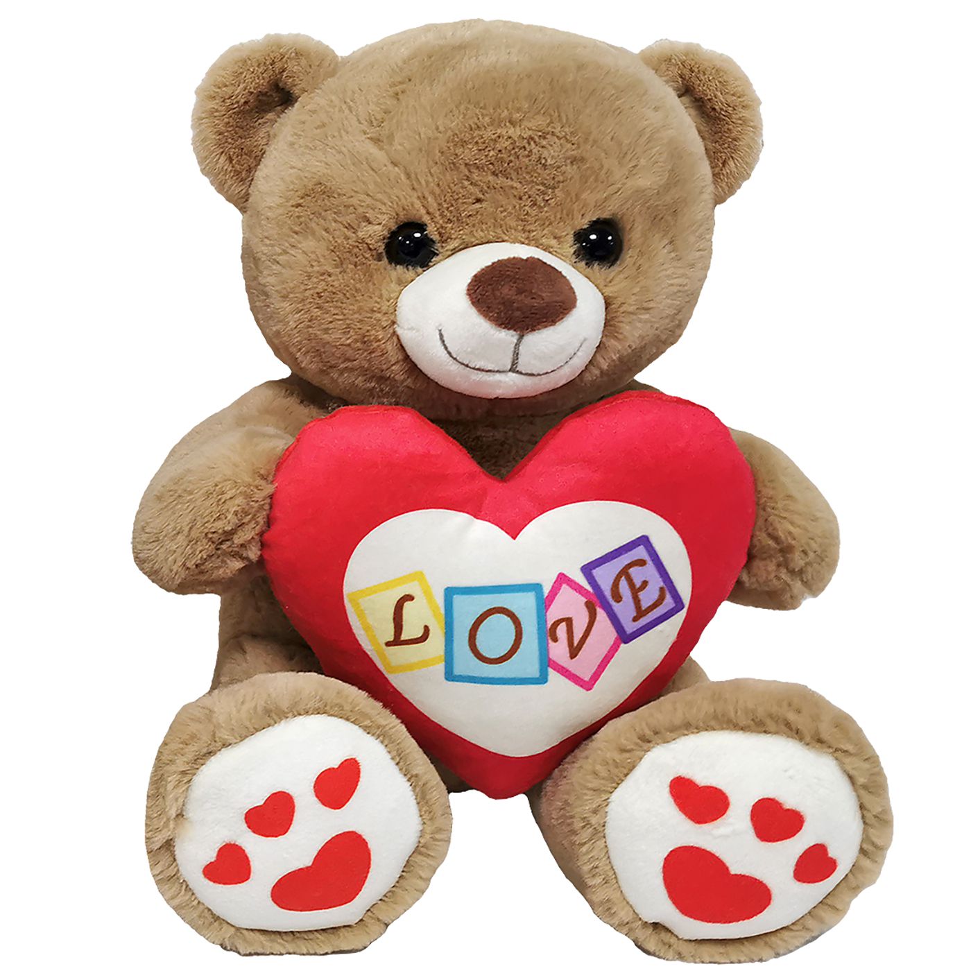 Λούτρινο Αρκουδάκι με Καρδιά Δίχρωμη - 30 cm - 1τμχ Λούτρινο Αρκουδάκι με Καρδιά Δίχρωμη - 30 cm - 1τμχ