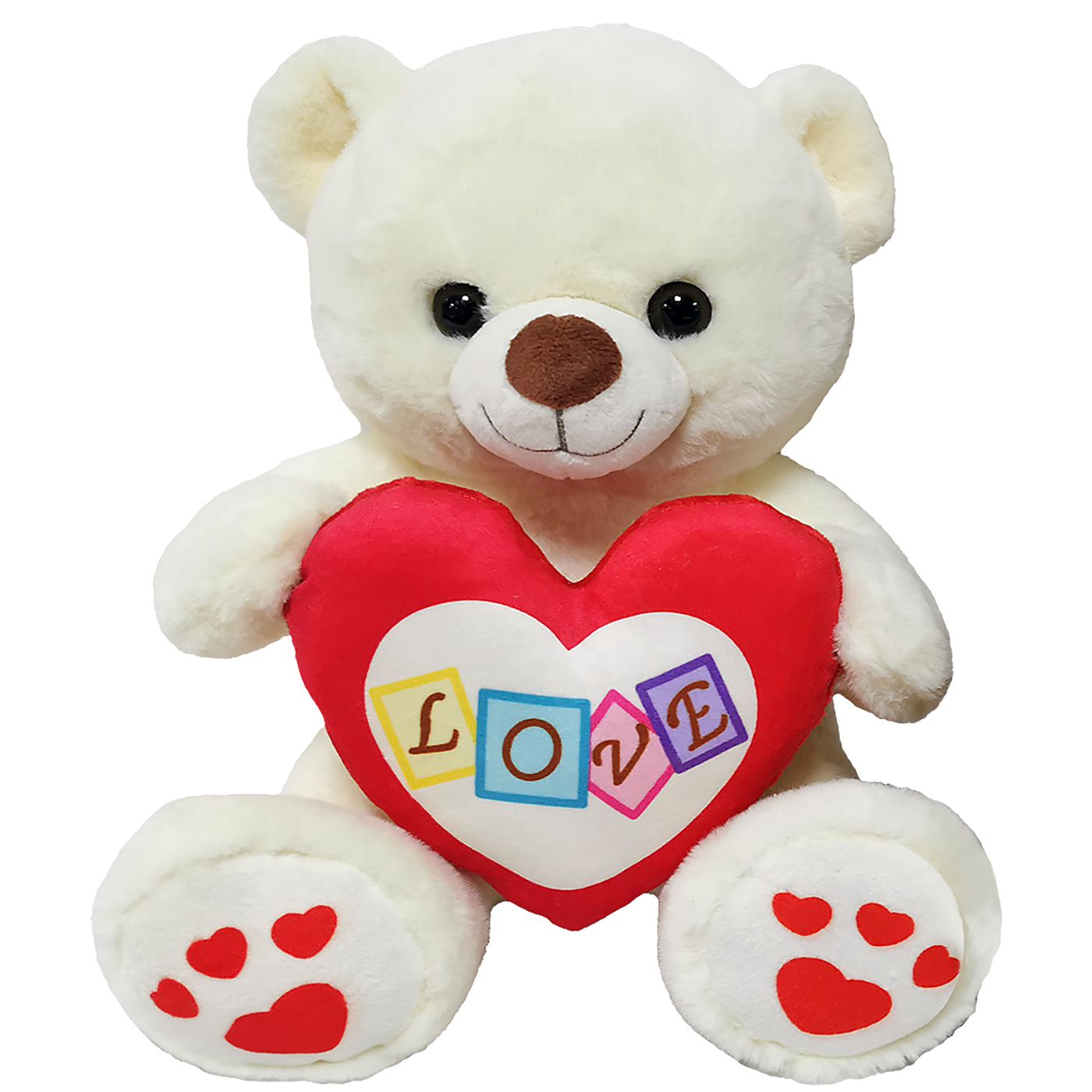 Λούτρινο Αρκουδάκι με Καρδιά Δίχρωμη - 30 cm - 1τμχ Λούτρινο Αρκουδάκι με Καρδιά Δίχρωμη - 30 cm - 1τμχ