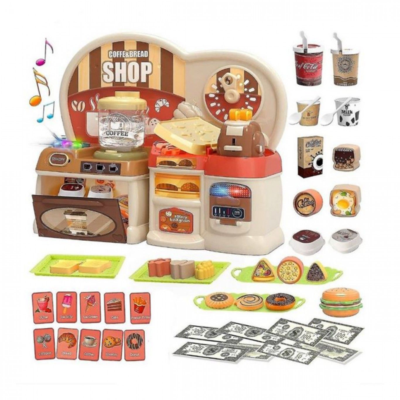 Μαγαζί Καφετέρια και Φούρνος, Παιχνίδι Μίμησης με Ήχο και Φως 65 τεμ. Μαγαζί Καφετέρια και Φούρνος, Παιχνίδι Μίμησης με Ήχο και Φως 65 τεμ.