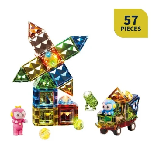 Μαγνητικά Διαφανή Τουβλάκια 57τμχ Light Magnetic Blocks με LED Φωτισμό Μαγνητικά Διαφανή Τουβλάκια 57τμχ Light Magnetic Blocks με LED Φωτισμό