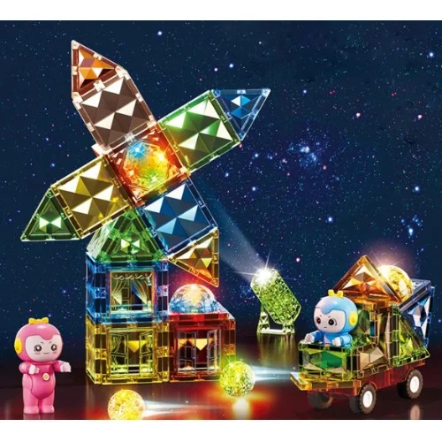 Μαγνητικά Διαφανή Τουβλάκια 57τμχ Light Magnetic Blocks με LED Φωτισμό Μαγνητικά Διαφανή Τουβλάκια 57τμχ Light Magnetic Blocks με LED Φωτισμό