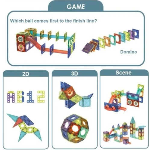 Μαγνητική Πίστα Κατασκευών με Φωτεινά Τουβλάκια 49τμχ STEM Light Magnetic Blocks με LED Σφαίρες Μαγνητική Πίστα Κατασκευών με Φωτεινά Τουβλάκια 49τμχ STEM Light Magnetic Blocks με LED Σφαίρες