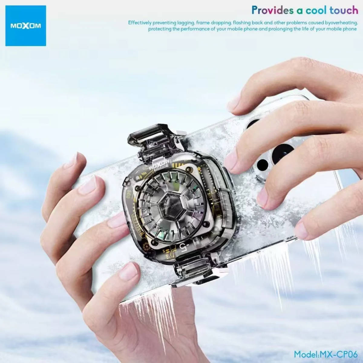 Μαγνητικό Ανεμιστηράκι Ψύξης Κινητού Moxom με LCD Οθόνη, RGB και MagSafe Μαγνητικό Ανεμιστηράκι Ψύξης Κινητού Moxom με LCD Οθόνη, RGB και MagSafe