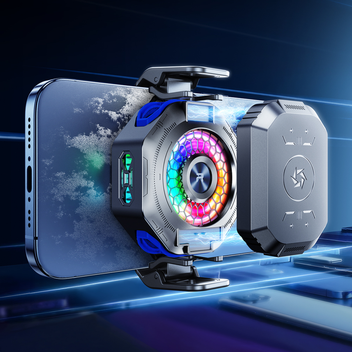 Μαγνητικό Ανεμιστηράκι Ψύξης Κινητού Remax με RGB, Μπαταρία 1800mAh και MagSafe Μαγνητικό Ανεμιστηράκι Ψύξης Κινητού Remax με RGB, Μπαταρία 1800mAh και MagSafe