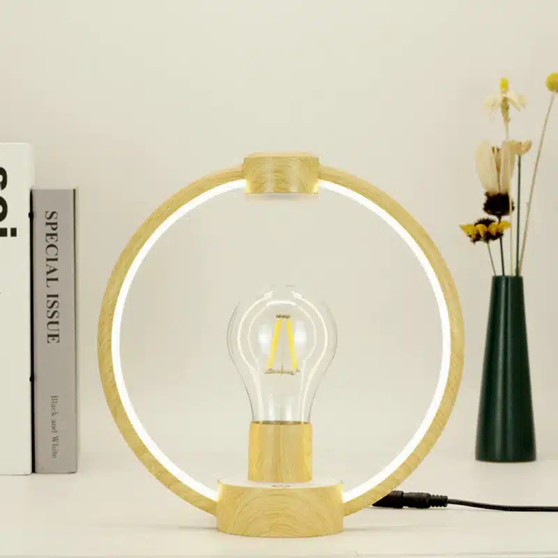 Μαγνητικό Περιστρεφόμενο Επιτραπέζιο Φωτιστικό - Αιωρούμενη Λάμπα με Εφέ Καφέ Ξύλου Home Theory Light Wood Grain Μαγνητικό Περιστρεφόμενο Επιτραπέζιο Φωτιστικό - Αιωρούμενη Λάμπα με Εφέ Καφέ Ξύλου Home Theory Light Wood Grain