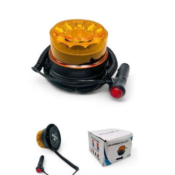 Μαγνητικός Φάρος Αυτοκινήτου με Βεντούζα Πορτοκαλί Φωτισμού 12–24V Μαγνητικός Φάρος Αυτοκινήτου με Βεντούζα Πορτοκαλί Φωτισμού 12–24V