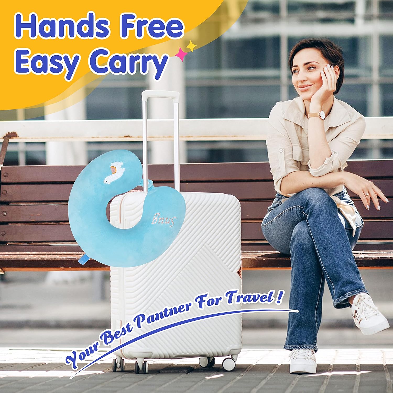 Μαξιλάρι Αυχένα Ταξιδιού 30 x 30cm με Σχέδιο Μαξιλάρι Αυχένα Ταξιδιού 30 x 30cm με Σχέδιο