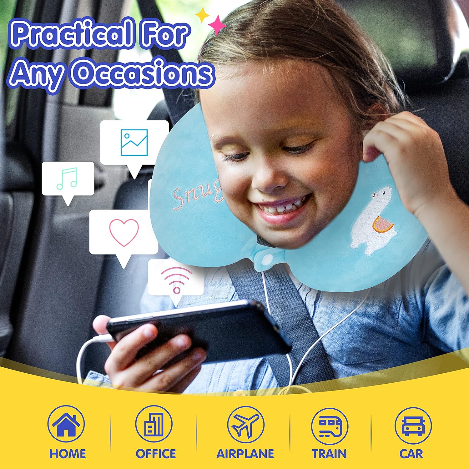 Μαξιλάρι Αυχένα Ταξιδιού 30 x 30cm με Σχέδιο Μαξιλάρι Αυχένα Ταξιδιού 30 x 30cm με Σχέδιο