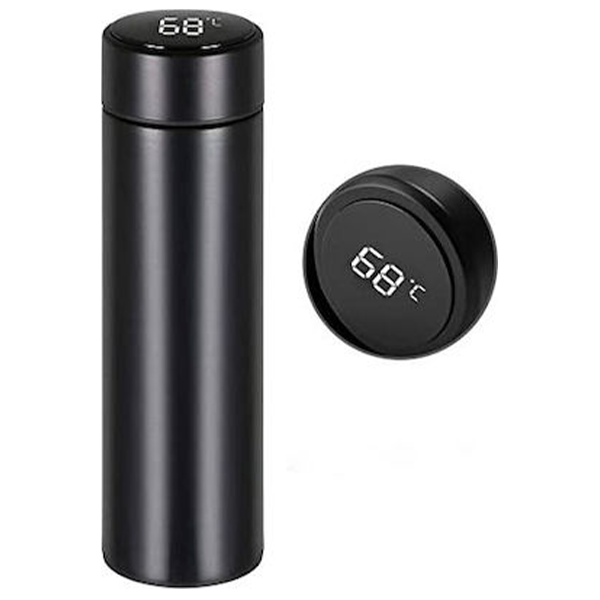 Μαύρη Κούπα-Θερμος με LCD Touch Δείκτη Ένδειξης Θερμοκρασίας 0.5lt Μαύρη Κούπα-Θερμος με LCD Touch Δείκτη Ένδειξης Θερμοκρασίας 0.5lt