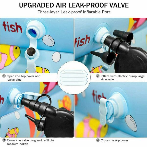 Μεγάλη Παιδική Πισίνα Φουσκωτή 305x180x60cm Μπλε-Swimming Pool Μεγάλη Παιδική Πισίνα Φουσκωτή 305x180x60cm Μπλε-Swimming Pool