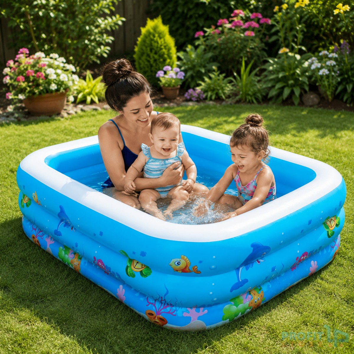 Μεγάλη Παιδική Πισίνα Φουσκωτή 150cm Μπλε-Swimming Pool Μεγάλη Παιδική Πισίνα Φουσκωτή 150cm Μπλε-Swimming Pool