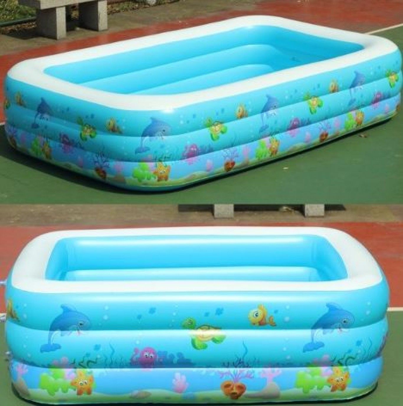 Μεγάλη Παιδική Πισίνα Φουσκωτή 210x150x60cm Μπλε - Swimming Pool Μεγάλη Παιδική Πισίνα Φουσκωτή 210x150x60cm Μπλε - Swimming Pool